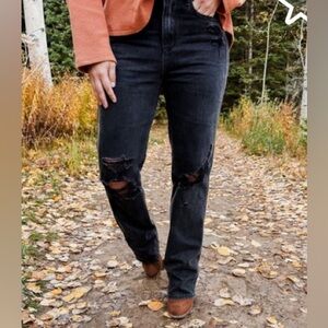 Judy Blue 90’s Straight Destroyed Jeans Size 16W Black